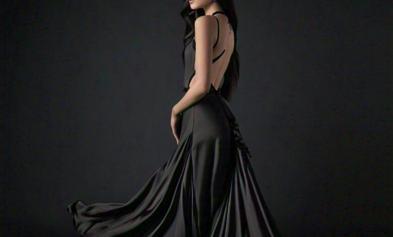 La Lune Low Back Halter Dress